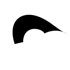 black umbrella isolated on white