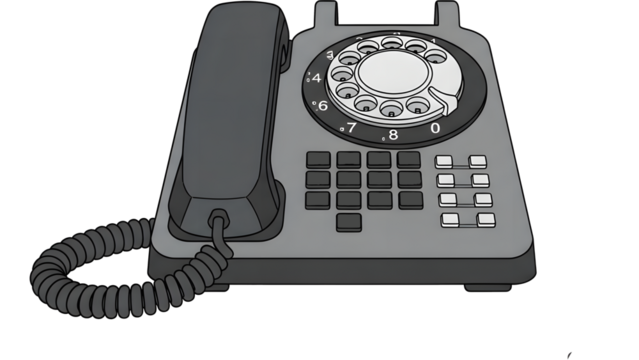 Desk Phone Vector Icon (Dial Phone)