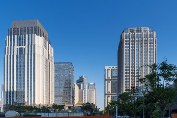 Obraz premium Daytime shot of the city skyline