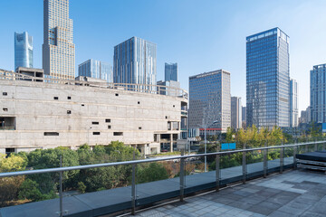 Naklejka premium Daytime shot of the city skyline