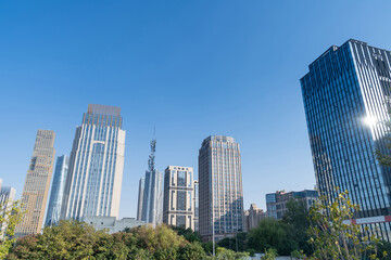 Obraz premium Daytime shot of the city skyline