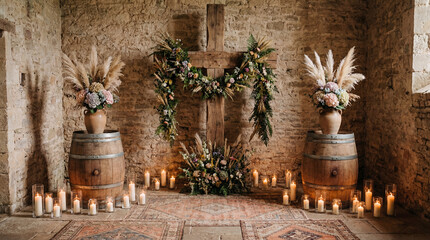 Rustic Wedding Ceremony Backdrop