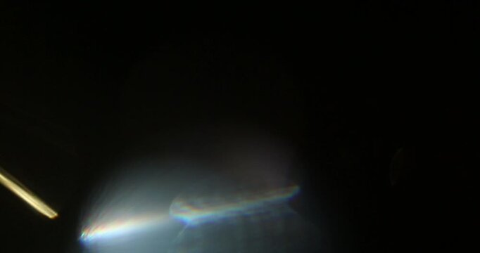 light leaks 4k footage on black background. Lens studio flare leak burst overlays. 4k footage on black background
