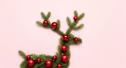 Christmas wreath decoration on a white background
