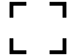 Focus frame icon isolated on white background