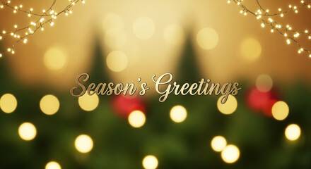 Season&rsquo;s Greetings Christmas Blur Poster