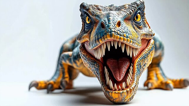 Dinosaur toy with open mouth