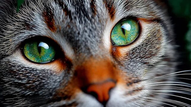 Closeup of a cats face