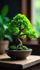 Serene Miniature Bonsai Trees Cultivating Indoor Zen and Peaceful Home Decor