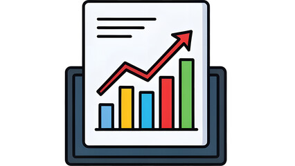 Data Analysis Vector Icon (Bar Graph)