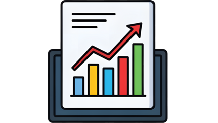 Data Analysis Vector Icon (Bar Graph)