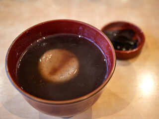 ほっと温まる冬のお汁粉