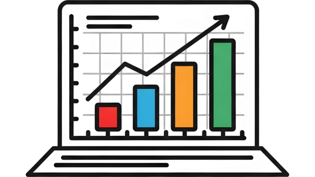Data Analysis Vector Icon (Bar Graph)