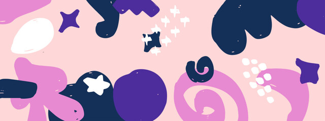 Abstract Colorful Shapes and Lines Background