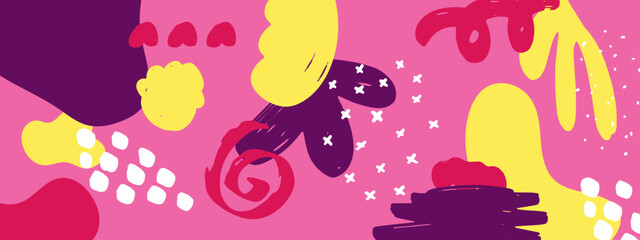 Fun Decorative Background Abstract Pattern with Bold Colors