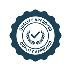 Premium quality approved badge vector icon   certified trust seal Vector