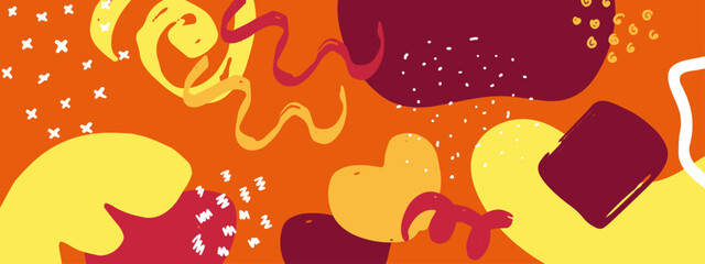 Fun Decorative Background Abstract Pattern with Bold Colors