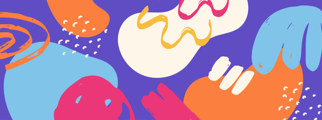 Creative Hand Drawn Abstract Art Composition Background