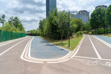 walkway in the modern city