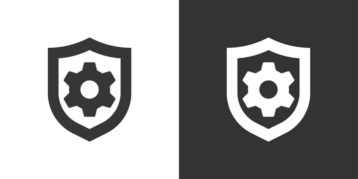 System Security icon. Solid glyph series icon