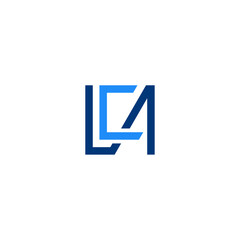 Simple Letter LCA with square concept logo vector
