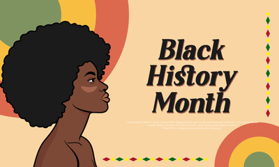Banner design for Black History Month celebration