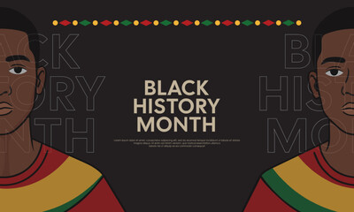 Hand drawn black history month background