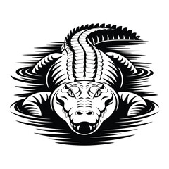 crocodile head silhouette