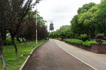 walkway in the modern city