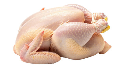 Fresh Whole Raw Chicken Product Shot isolated PNG with Transparent Background
