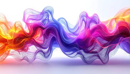 Swirling, vibrant, and abstract composition of colorful smoke trails