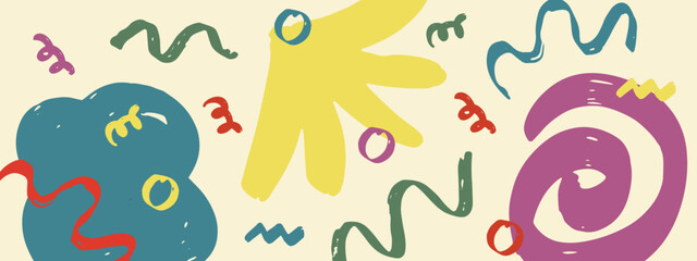 Naklejka premium Abstract Creative Hand-Drawn Art Background