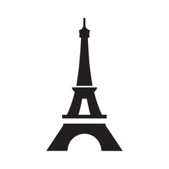 Square-Symmetry Eiffel Tower Logo Reflecting Futuristic Precision
