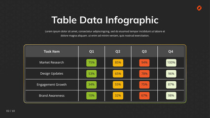 information table infographic