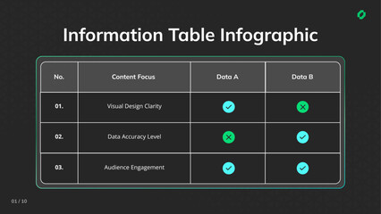 information table infographic