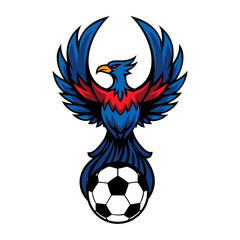 phoenix bird with ball vector illustration