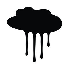 Powerful black drip effect ideal for graphic design elements or backgrounds