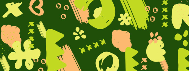 colorful playful background with abstract organic shapes