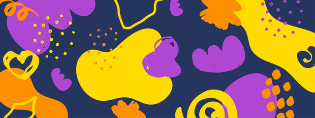creative hand-drawn background with abstract organic pattern