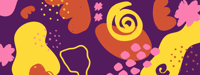 Modern artwork with abstract shapes background