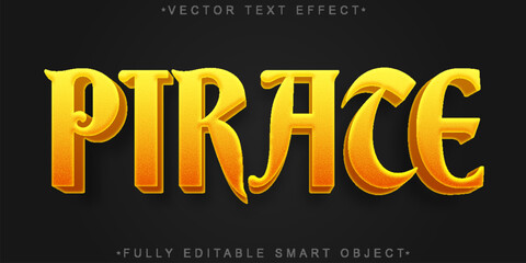  Pirate Treasure Adventure Vector Fully Editable Smart Object Text Effect