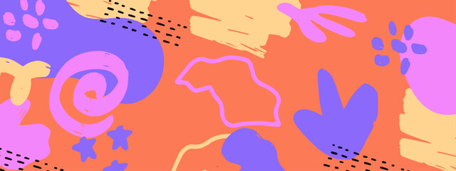 Modern artwork with abstract shapes background