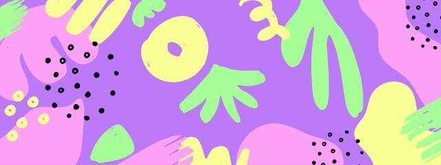 Trendy Abstract Colorful Shapes Creative Background