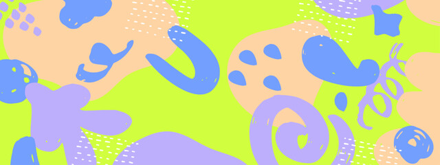 Trendy Abstract Colorful Shapes Creative Background