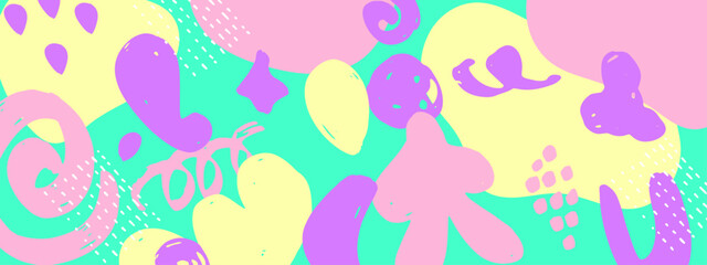 Trendy Abstract Colorful Shapes Creative Background