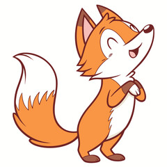Cute baby fox vector 