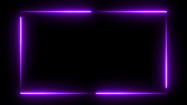 Purple neon webcam overlay with glowing edges and soft light reflections on transparent background suitable for streaming layout gaming events and futuristic digital decoration