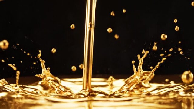 Abstract illustration of liquid splash forming a crown shape against a dark backdrop ideal for various design uses