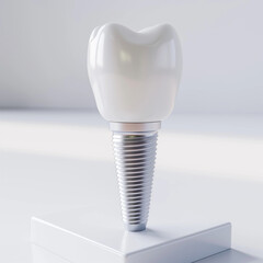 Dental implant model in clean medical setting