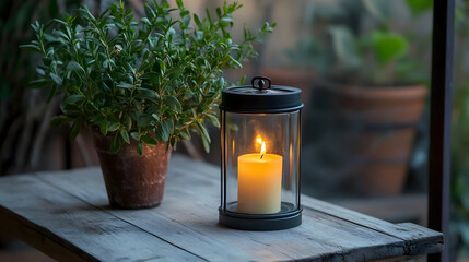 candles in the garden